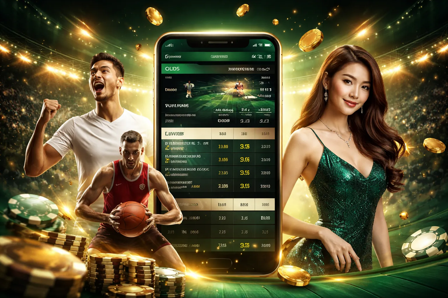 Người chơi cá cược đang phân tích trận đấu trên nền tảng Keowin với giao diện hiện đại