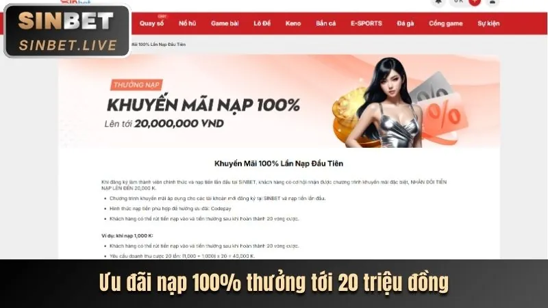 Khuyến mãi chào mừng cho người chơi mới
